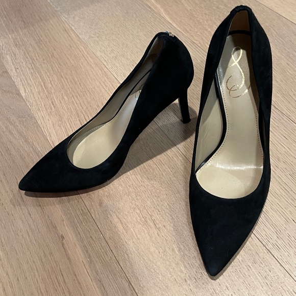 Sam Edelman Hazel Pointed Toe Heel Black Suede, Size 6.5 - Picture 1 of 3